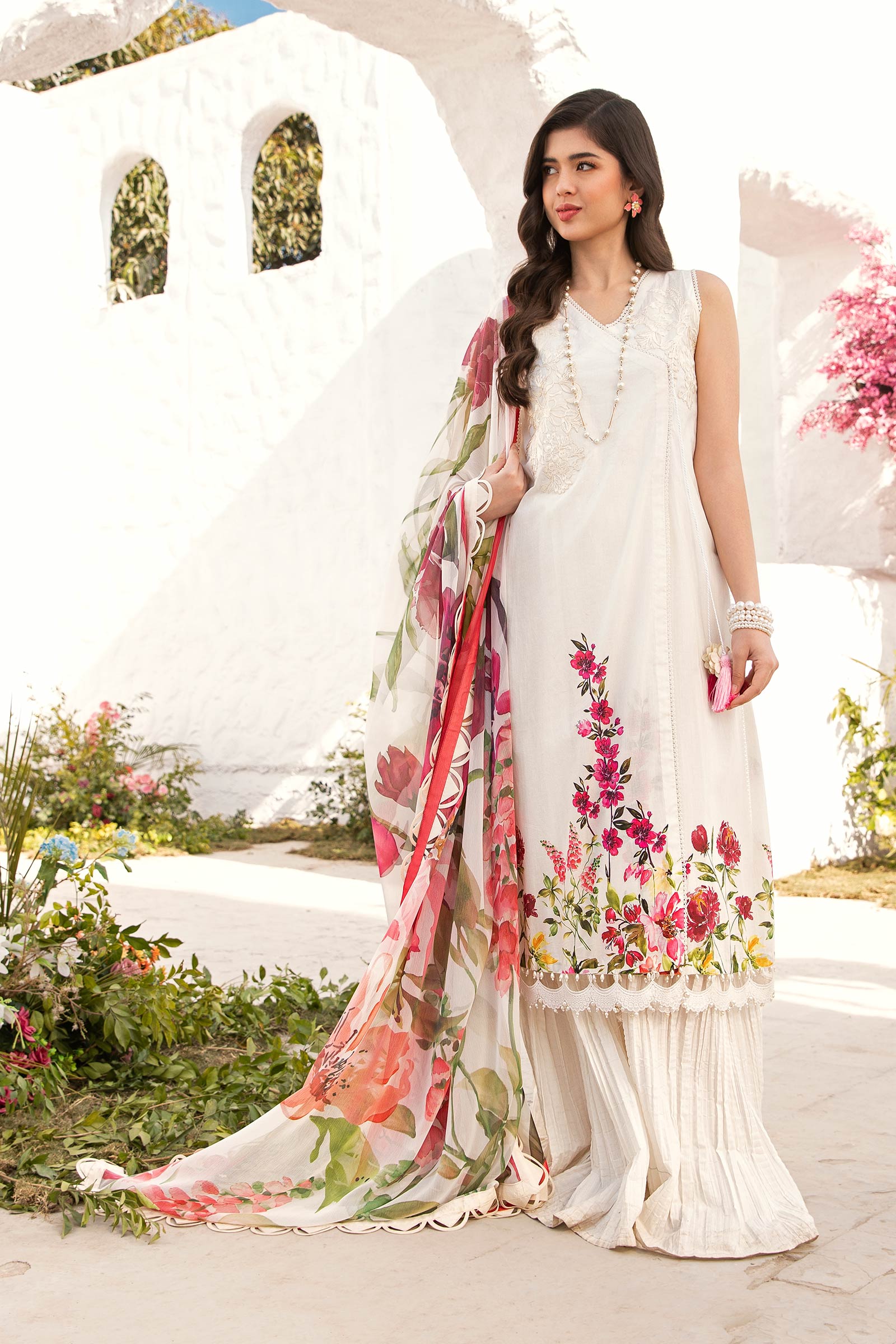 Maria B | M Basic Summer Lawn 25 | MB-CUS25-701B by Maria B - Designer Dress - Type: Ladies Clothes - Available at Libayah - 100% Original