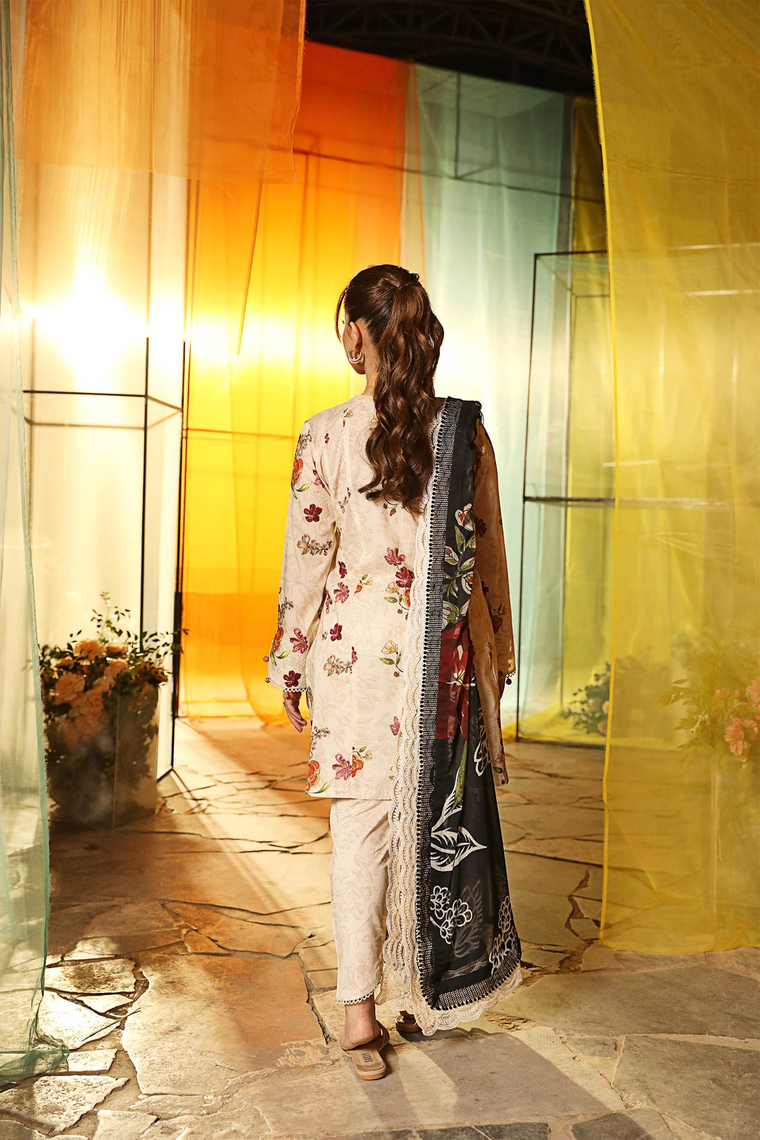 Maria B | M Basic Summer Lawn 25 | MB-CUS25-702B by Maria B - Designer Dress - Type: Ladies Clothes - Available at Libayah - 100% Original