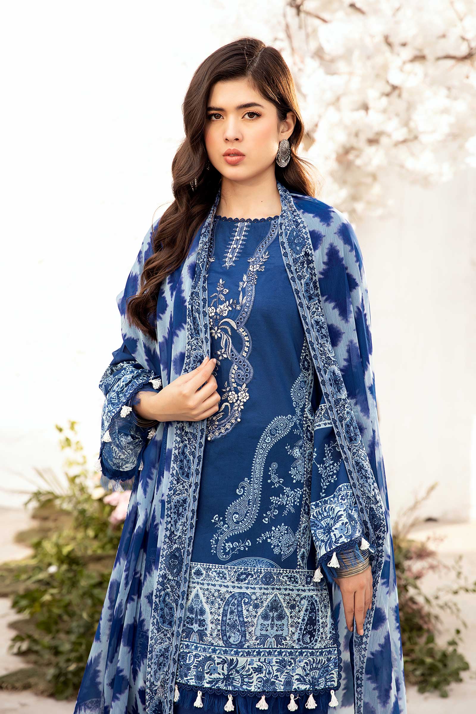 Maria B | M Basic Summer Lawn 25 | MB-CUS25-703B by Maria B - Designer Dress - Type: Ladies Clothes - Available at Libayah - 100% Original