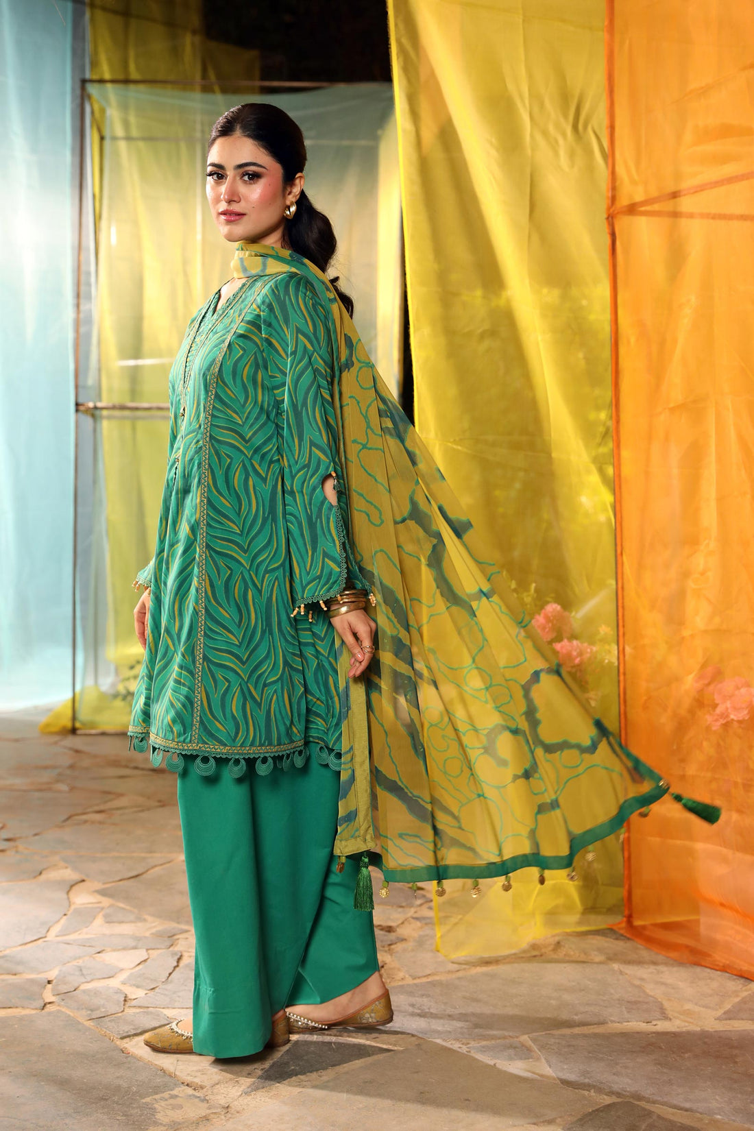 Maria B | M Basic Summer Lawn 25 | MB-CUS25-704A by Maria B - Designer Dress - Type: Ladies Clothes - Available at Libayah - 100% Original