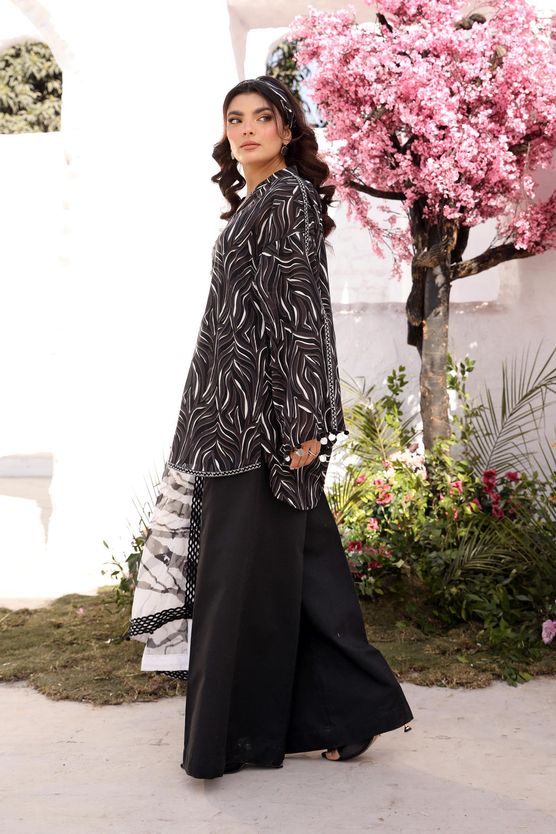 Maria B | M Basic Summer Lawn 25 | MB-CUS25-704B by Maria B - Designer Dress - Type: Ladies Clothes - Available at Libayah - 100% Original