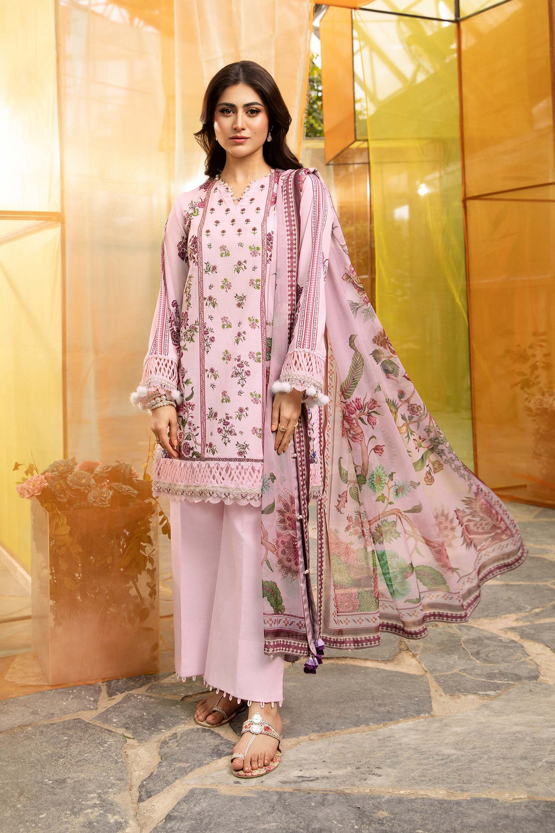 Maria B | M Basic Summer Lawn 25 | MB-CUS25-705B by Maria B - Designer Dress - Type: Ladies Clothes - Available at Libayah - 100% Original