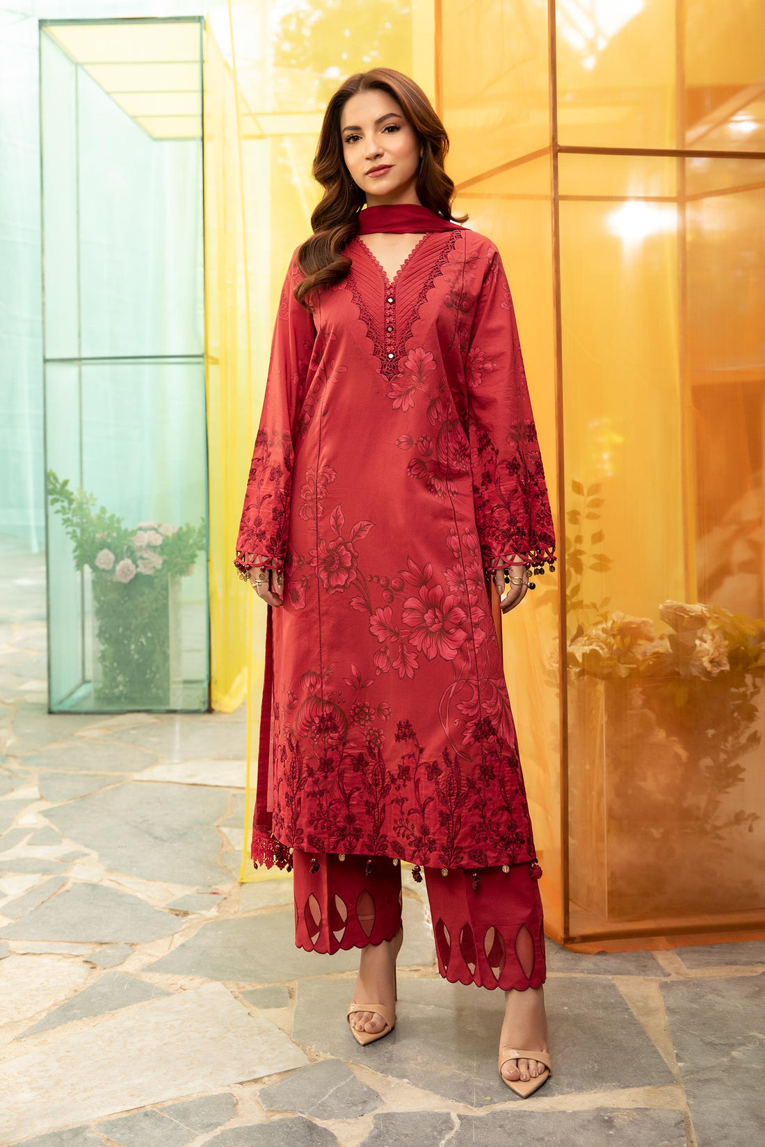 Maria B | M Basic Summer Lawn 25 | MB-CUS25-706A by Maria B - Designer Dress - Type: Ladies Clothes - Available at Libayah - 100% Original