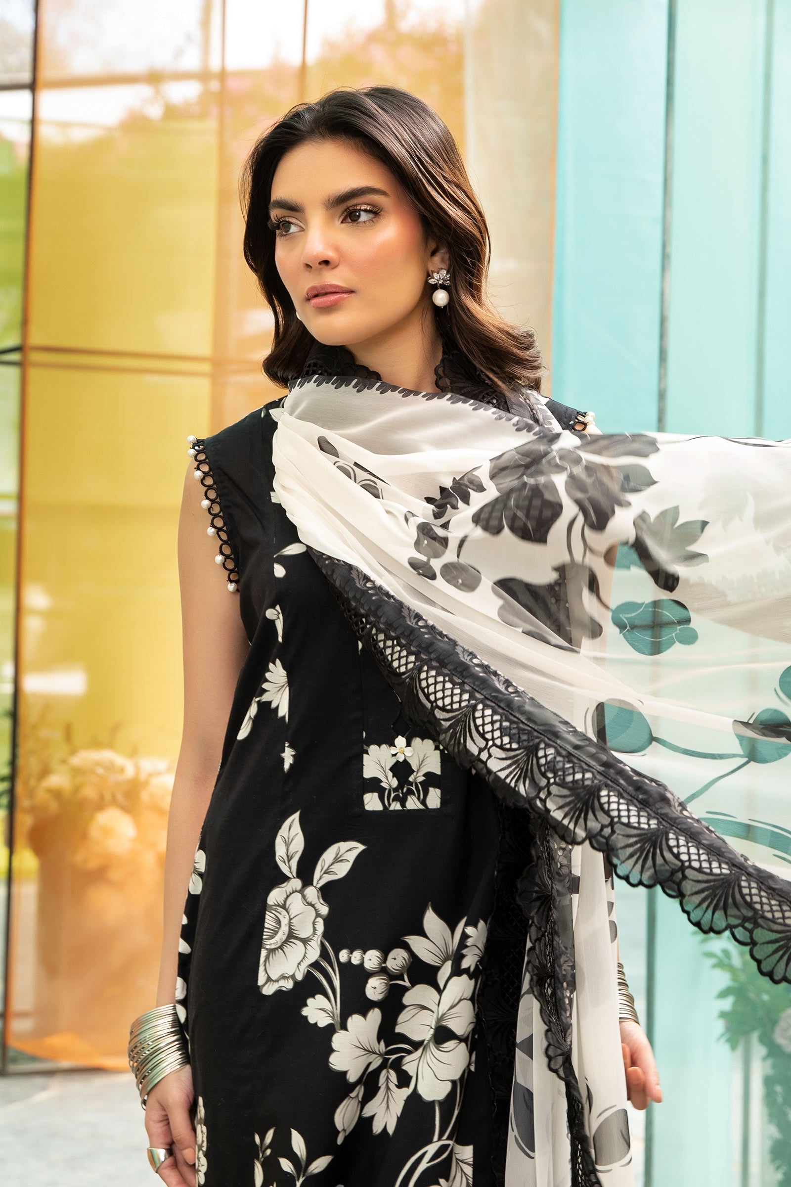 Maria B | M Basic Summer Lawn 25 | MB-CUS25-706B by Maria B - Designer Dress - Type: Ladies Clothes - Available at Libayah - 100% Original