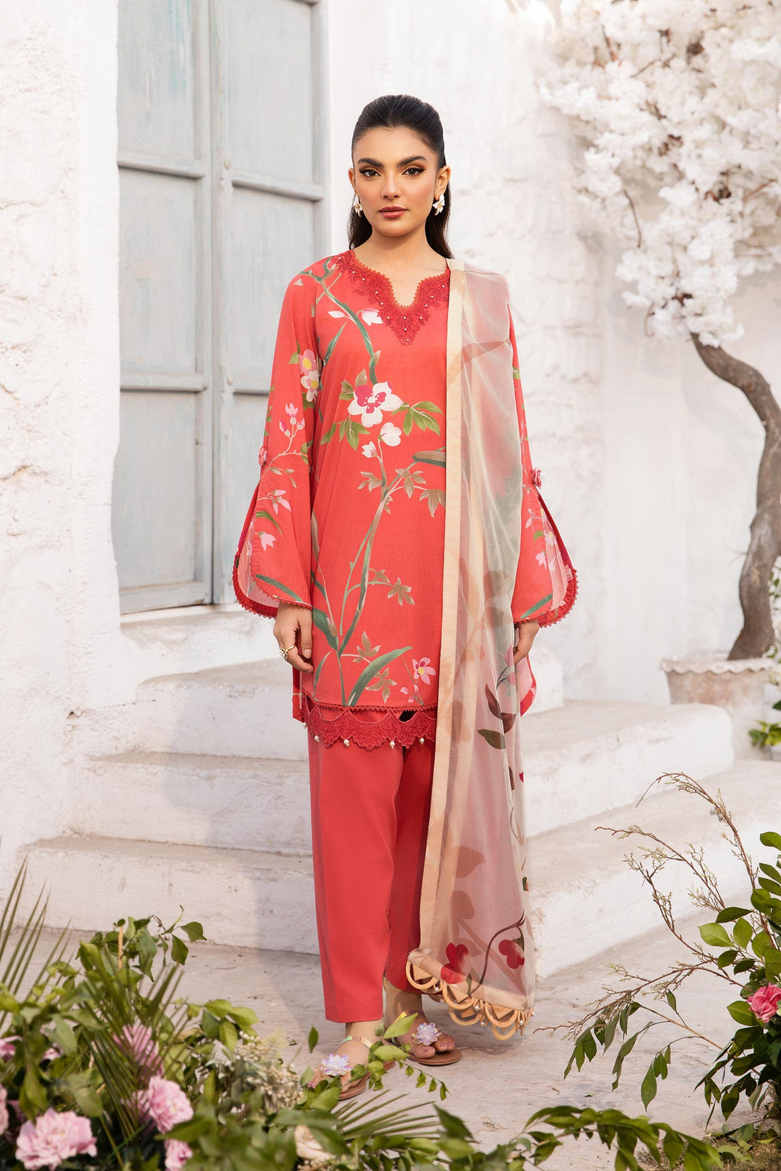 Maria B | M Basic Summer Lawn 25 | MB-CUS25-707B by Maria B - Designer Dress - Type: Ladies Clothes - Available at Libayah - 100% Original