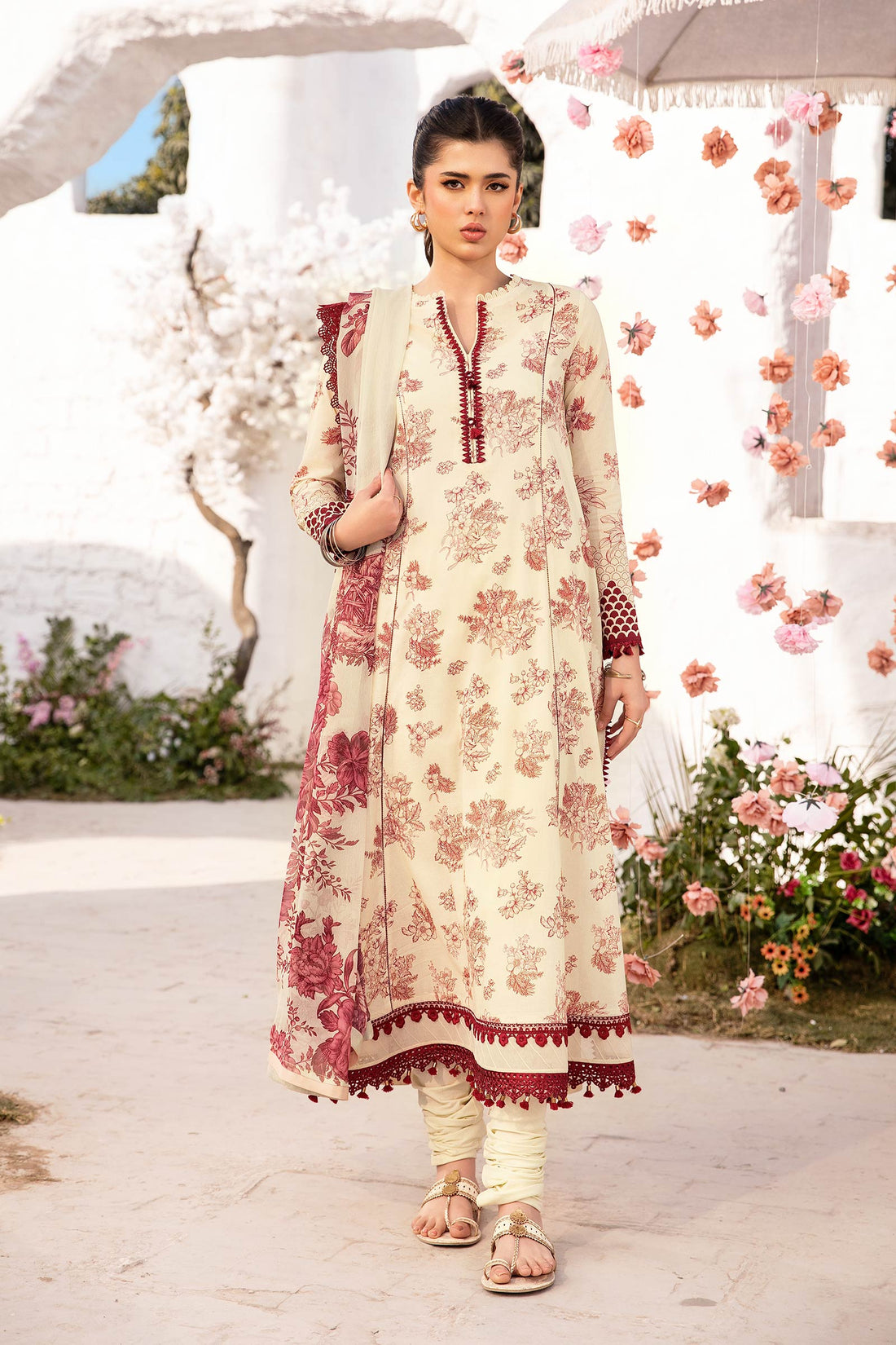 Maria B | M Basic Summer Lawn 25 | MB-CUS25-709A by Maria B - Designer Dress - Type: Ladies Clothes - Available at Libayah - 100% Original