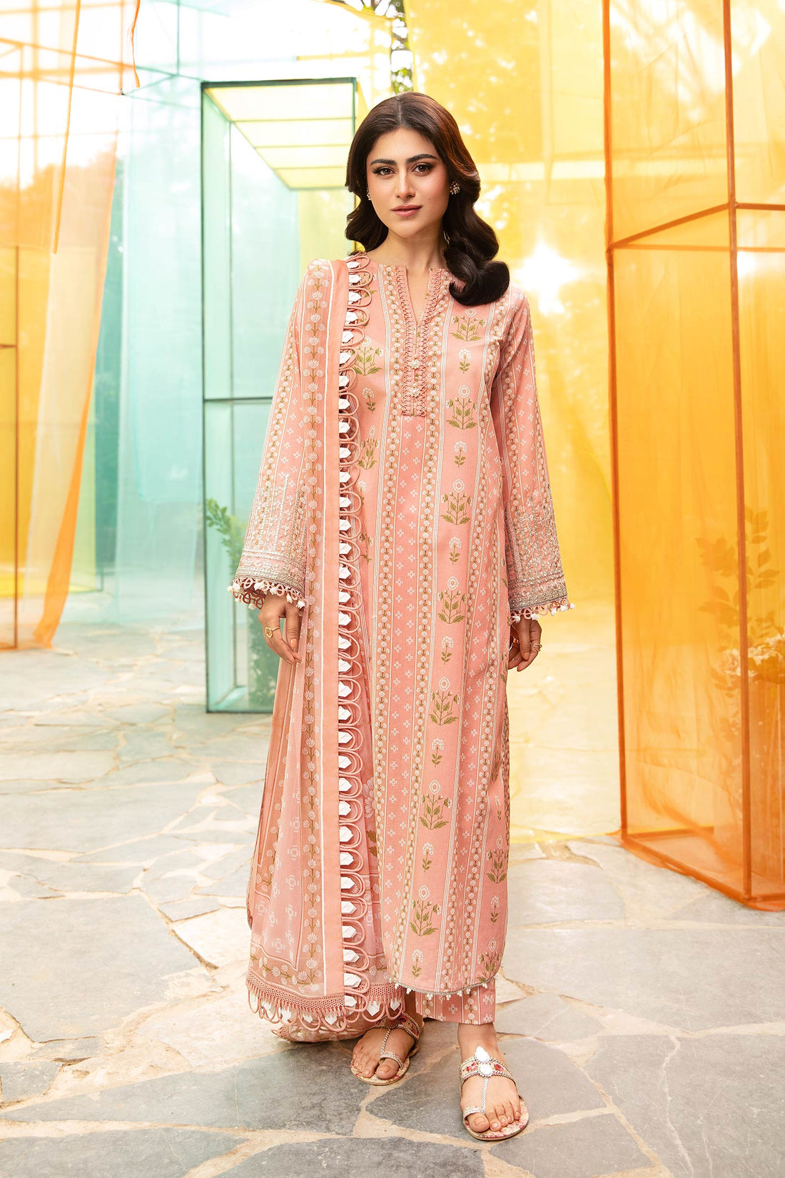 Maria B | M Basic Summer Lawn 25 | MB-CUS25-711B by Maria B - Designer Dress - Type: Ladies Clothes - Available at Libayah - 100% Original