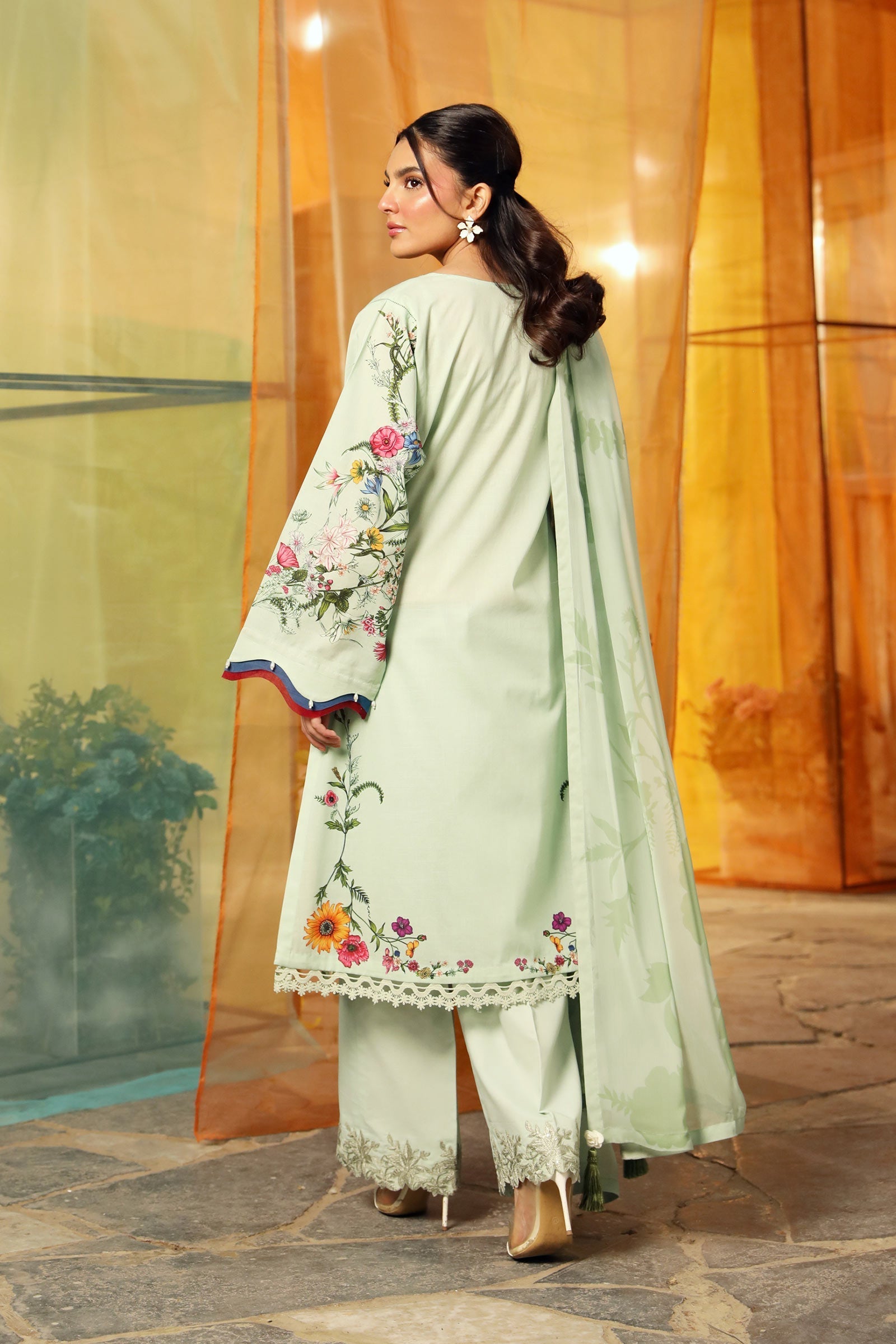 Maria B | M Basic Summer Lawn 25 | MB-CUS25-712B by Maria B - Designer Dress - Type: Ladies Clothes - Available at Libayah - 100% Original