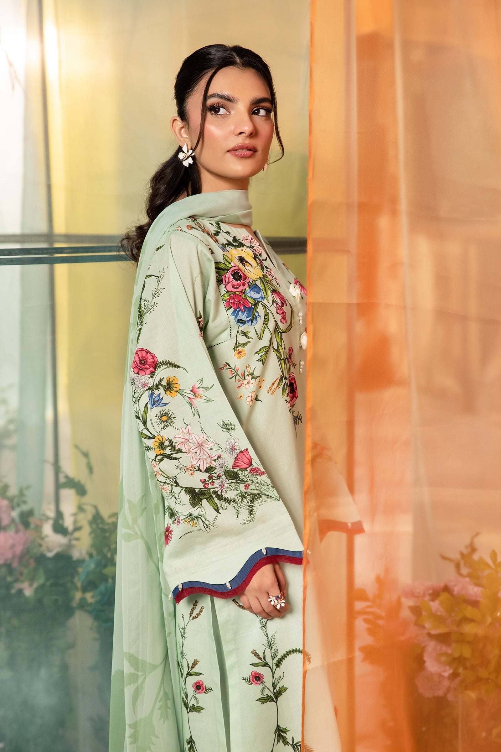 Maria B | M Basic Summer Lawn 25 | MB-CUS25-712B by Maria B - Designer Dress - Type: Ladies Clothes - Available at Libayah - 100% Original