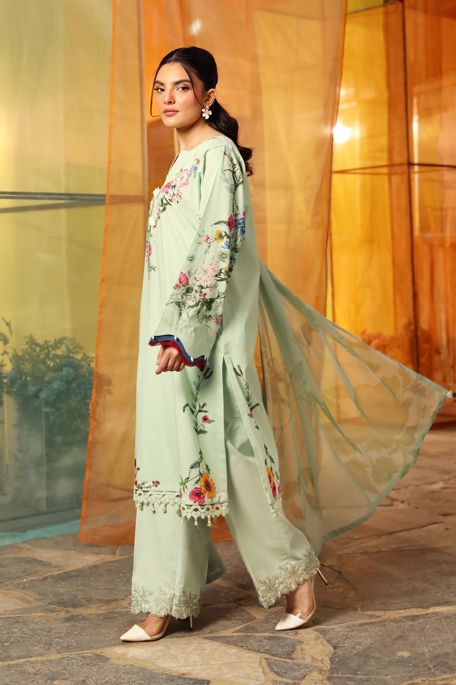 Maria B | M Basic Summer Lawn 25 | MB-CUS25-712B by Maria B - Designer Dress - Type: Ladies Clothes - Available at Libayah - 100% Original