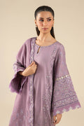 Maria B | Basics RTW | 3 Pc Embroidered Two Tone Silk Suit | MB-FS25-17 by Maria B - Designer Dress - Type: Ladies Clothes - Available at Libayah - 100% Original