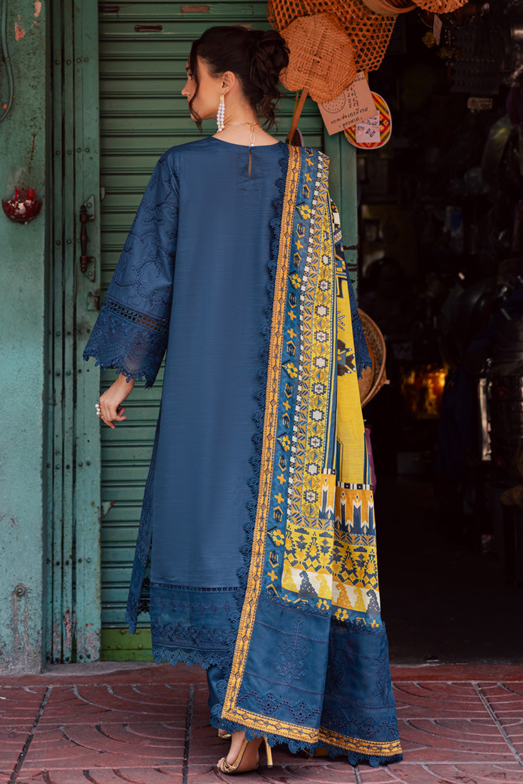 Marjjan | Carnation Lawn | MBL-13 A (TEAL BLUE) by Marjjan - Designer Dress - Type: Ladies Clothes - Available at Libayah - 100% Original