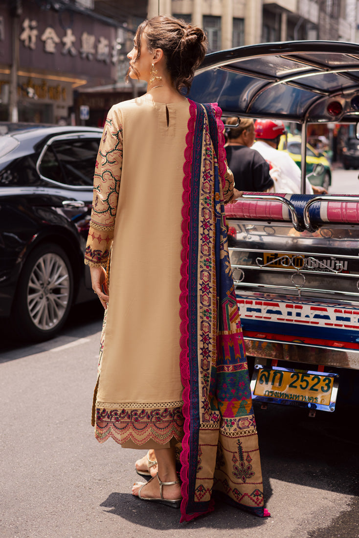 Marjjan | Carnation Lawn | MBL-13 B (BEIGE) by Marjjan - Designer Dress - Type: Ladies Clothes - Available at Libayah - 100% Original