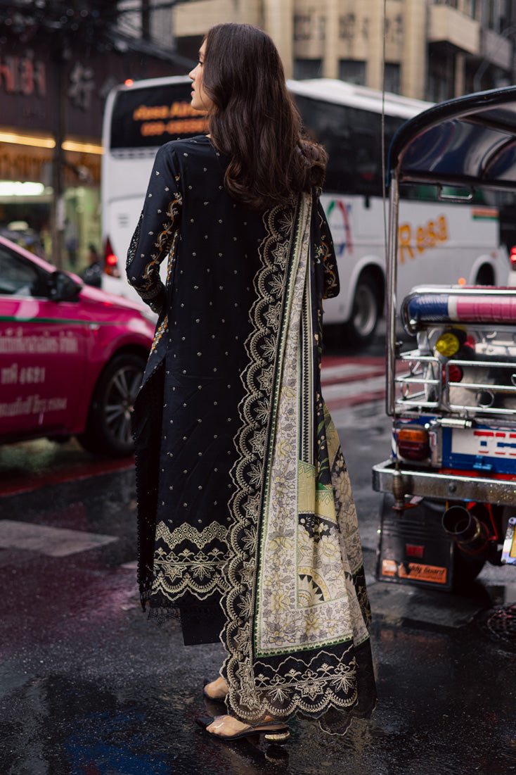 Marjjan | Carnation Lawn | MBL-14 A (BLACK) by Marjjan - Designer Dress - Type: Ladies Clothes - Available at Libayah - 100% Original
