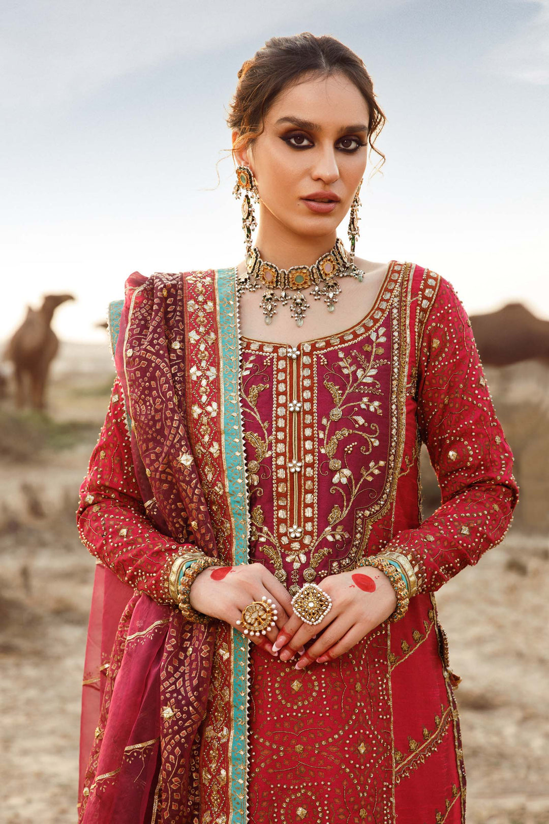 Maria B | Bridal Couture | Chundari by Maria B - Designer Dress - Type: Ladies Clothes - Available at Libayah - 100% Original