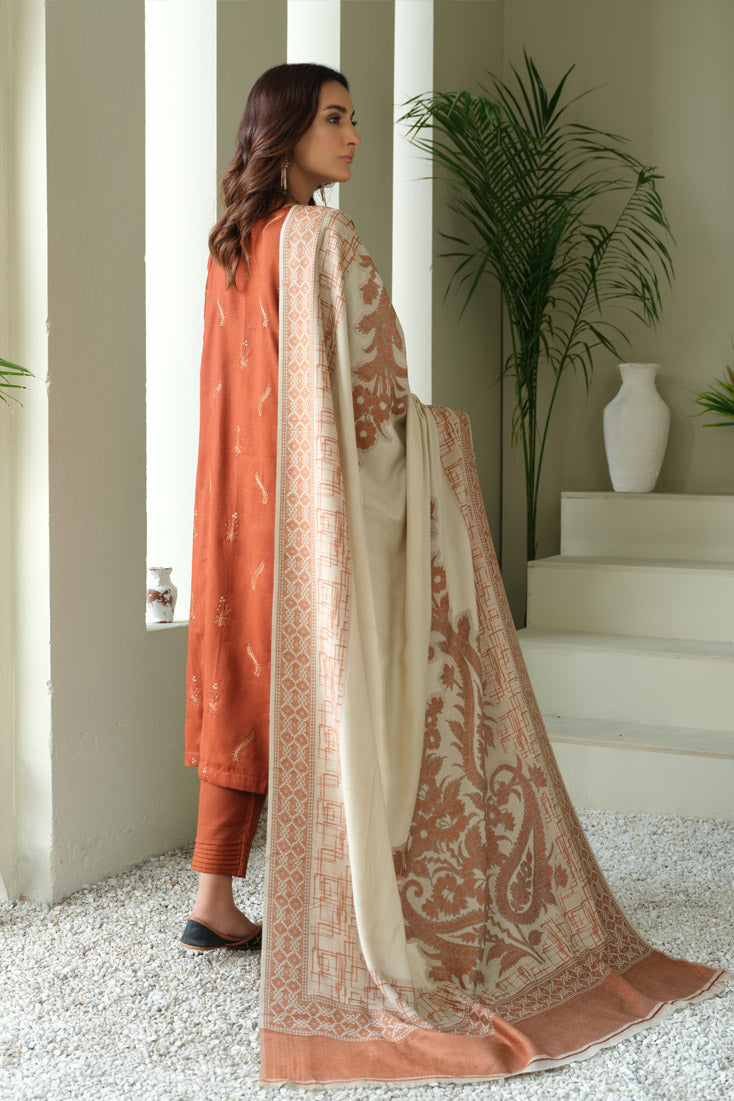 Marjjan | Aangan Embroidered Viscose |  MDS-69 (RUST) by Marjjan - Designer Dress - Type: Ladies Clothes - Available at Libayah - 100% Original