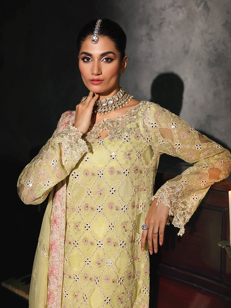 Rajbari | Sage Chiffon Edit | Ivy by Rajbari - Designer Dress - Type: Formal - Available at Libayah - 100% Original