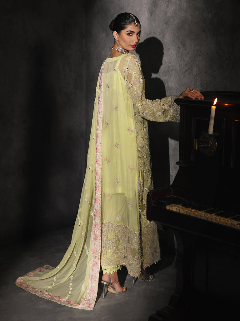 Rajbari | Sage Chiffon Edit | Ivy by Rajbari - Designer Dress - Type: Formal - Available at Libayah - 100% Original