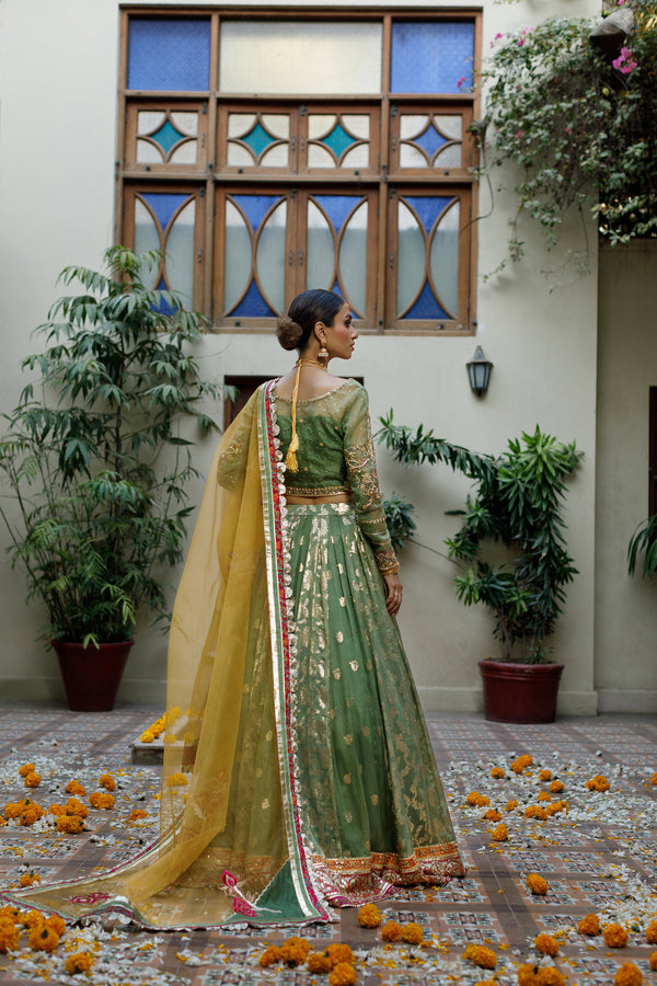 Wahajmkhan | Bahar Begum Formals | GREEN GALORE by Wahaj M.Khan - Designer Dress - Type: Ladies Clothes - Available at Libayah - 100% Original