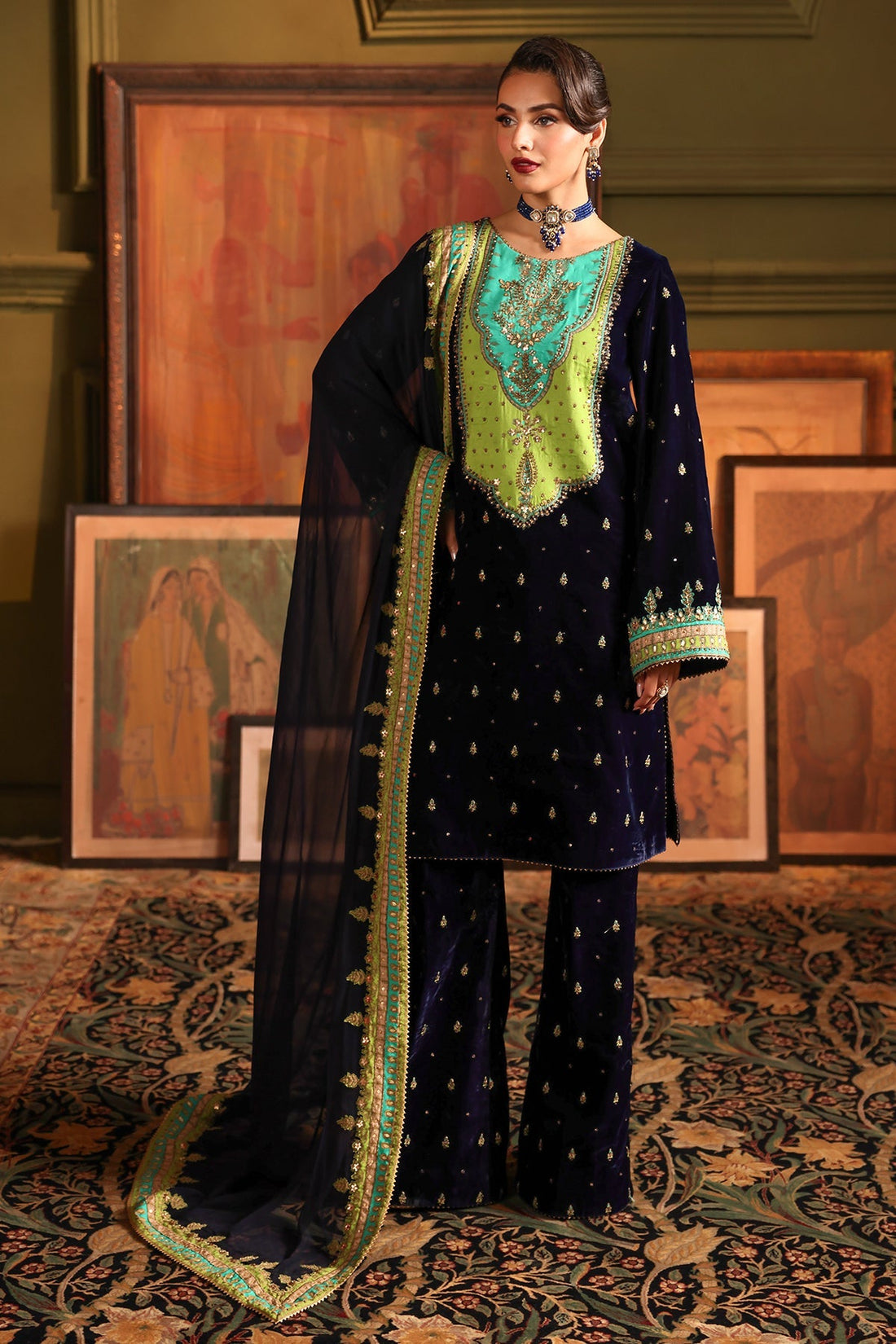 Charizma | Signora Velvet | VELVET CVT4-15 by Charizma - Designer Dress - Type: Ladies Clothes - Available at Libayah - 100% Original