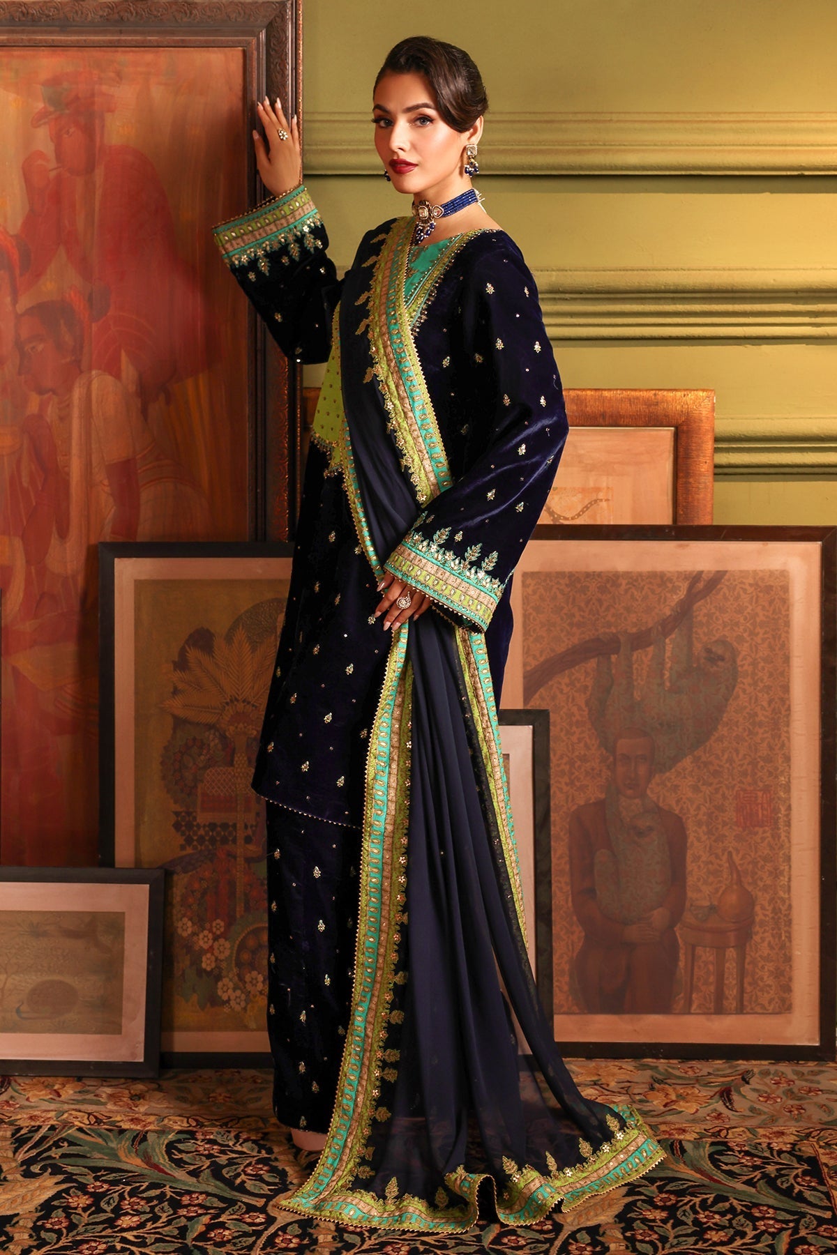 Charizma | Signora Velvet | VELVET CVT4-15 by Charizma - Designer Dress - Type: Ladies Clothes - Available at Libayah - 100% Original