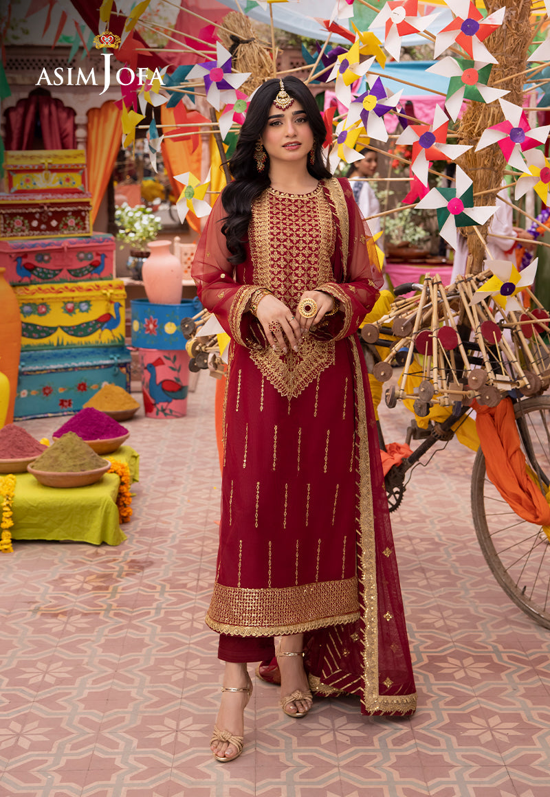 Asim Jofa | Pyaar Diyan Gallan Formals | AJEM-10 by Asim Jofa - Designer Dress - Type: Ladies Clothes - Available at Libayah - 100% Original