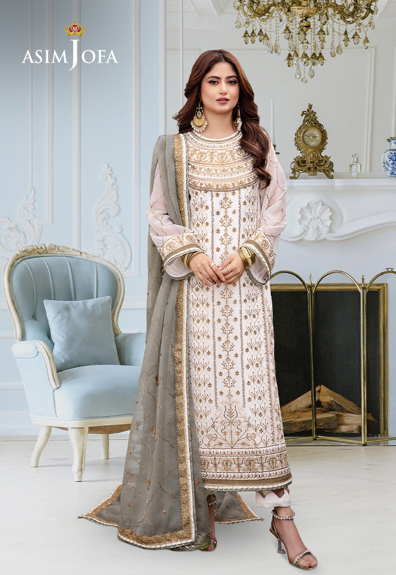 Asim Jofa | festive luxe | AJCF-17 by Asim Jofa - Designer Dress - Type: Ladies Clothes - Available at Libayah - 100% Original