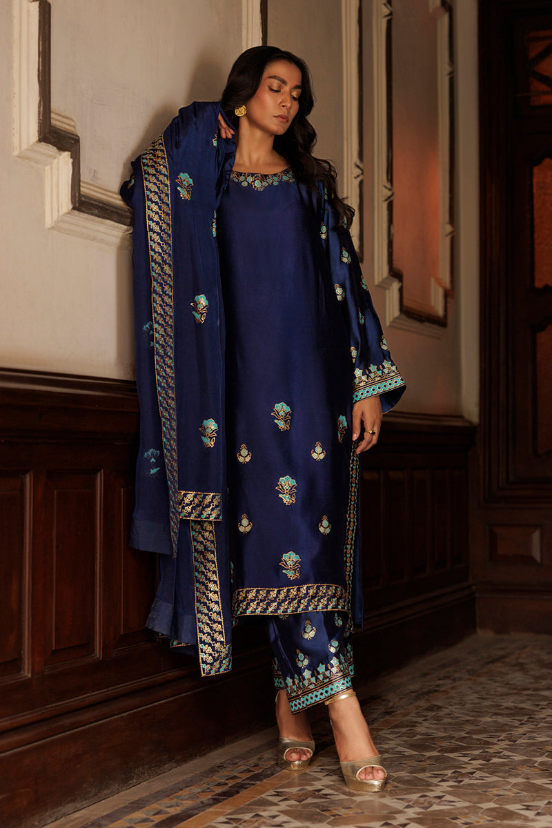 The Pink Tree Company | Yaadish Bakhair | Blue Mirage by The Pink Tree Company - Designer Dress  - Type : Ladies Clothes - Available at Libayah - 100% Original 