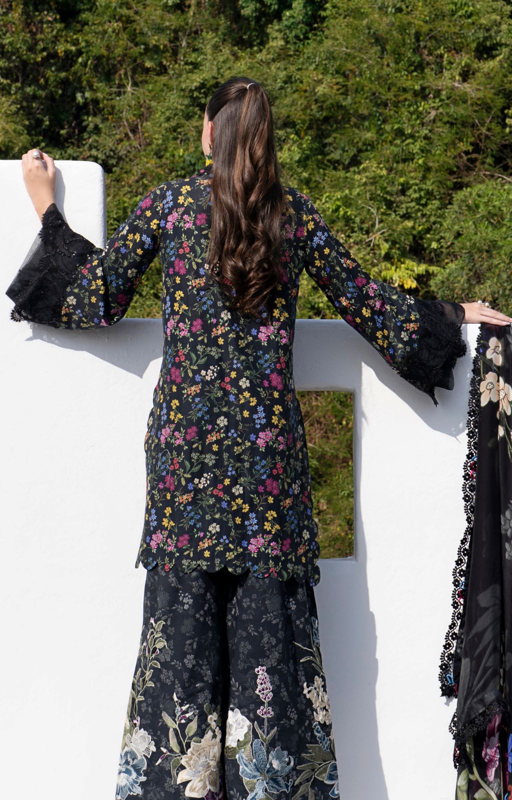 AJR Couture | Printakari Lawn 25 | Midnight Flora by AJR Couture - Designer Dress - Type: Ladies Clothes - Available at Libayah - 100% Original