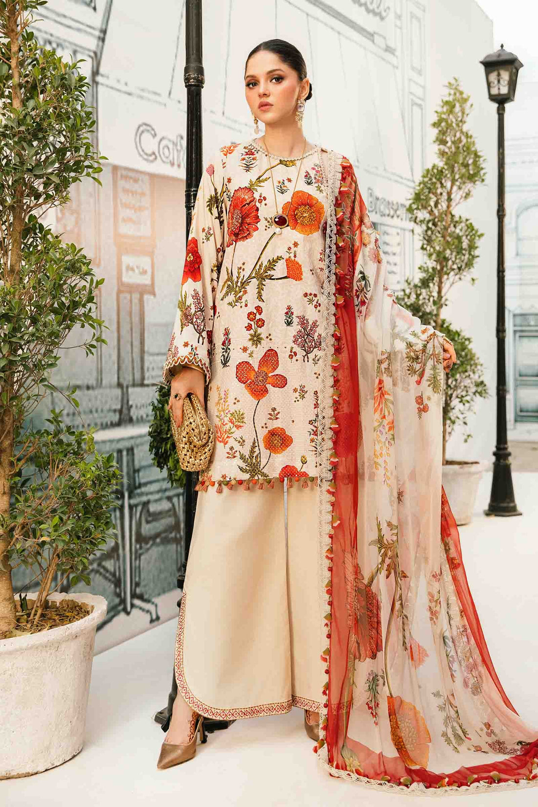 Maria B | M Prints Summer 25 | MPT-2607-A by Maria B - Designer Dress - Type: Ladies Clothes - Available at Libayah - 100% Original