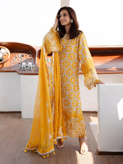 Parishay | Monaco Luxury Lawn 25 | MS-02 by Parishay - Designer Dress - Type: Ladies Clothes - Available at Libayah - 100% Original