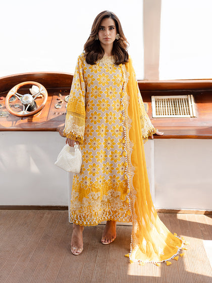 Parishay | Monaco Luxury Lawn 25 | MS-02 by Parishay - Designer Dress - Type: Ladies Clothes - Available at Libayah - 100% Original