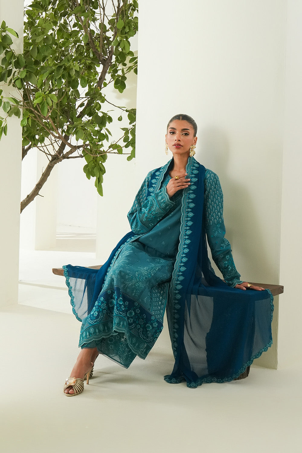 Maryum N Maria | Soiree Lawn | Freesia by Maryam N Maria - Designer Dress - Type: Ladies Clothes - Available at Libayah - 100% Original