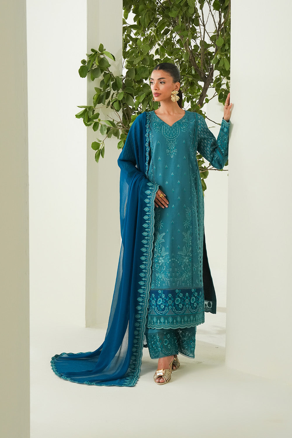 Maryum N Maria | Soiree Lawn | Freesia by Maryam N Maria - Designer Dress - Type: Ladies Clothes - Available at Libayah - 100% Original