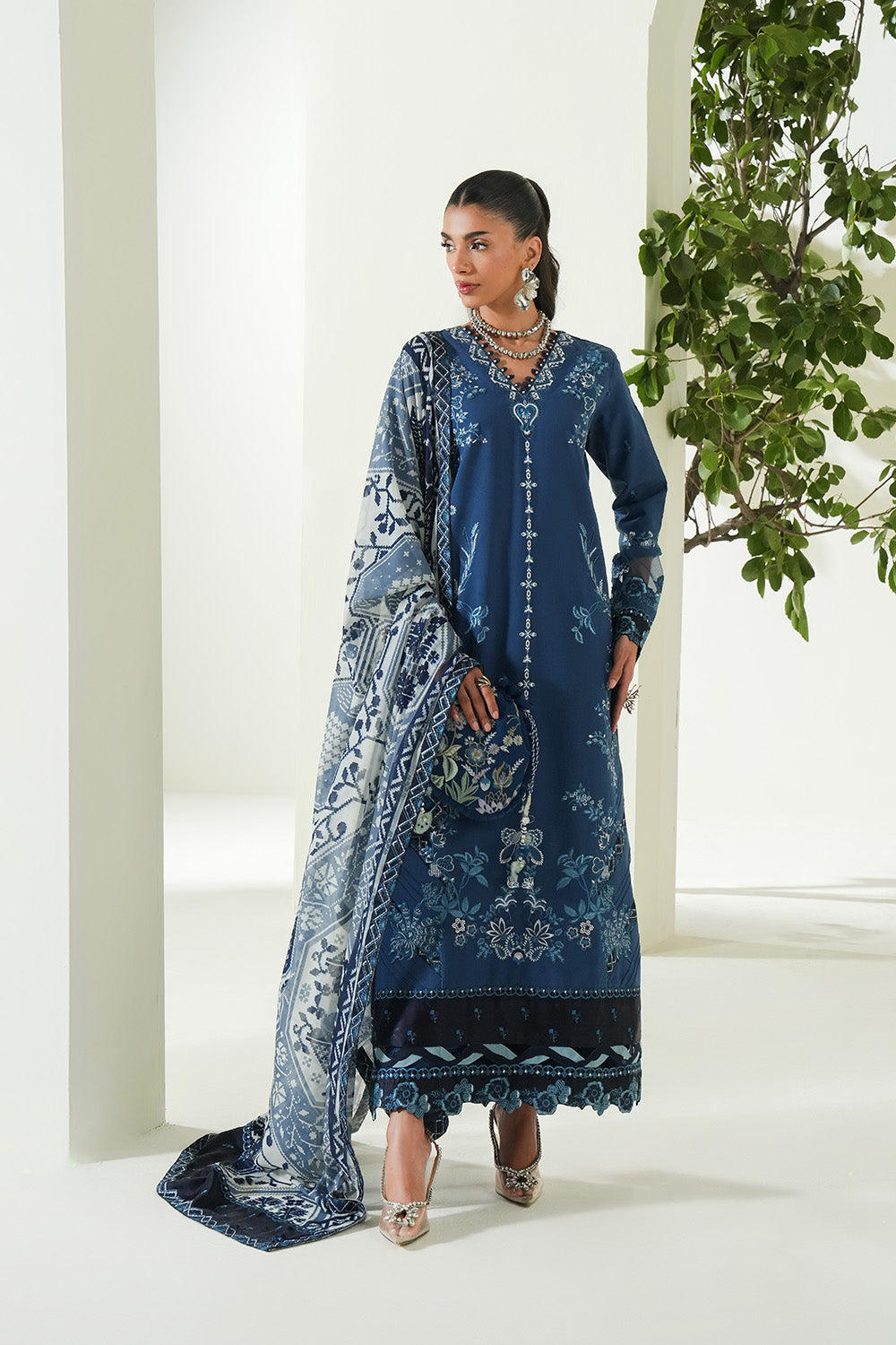 Maryum N Maria | Soiree Lawn | Seawave by Maryam N Maria - Designer Dress - Type: Ladies Clothes - Available at Libayah - 100% Original