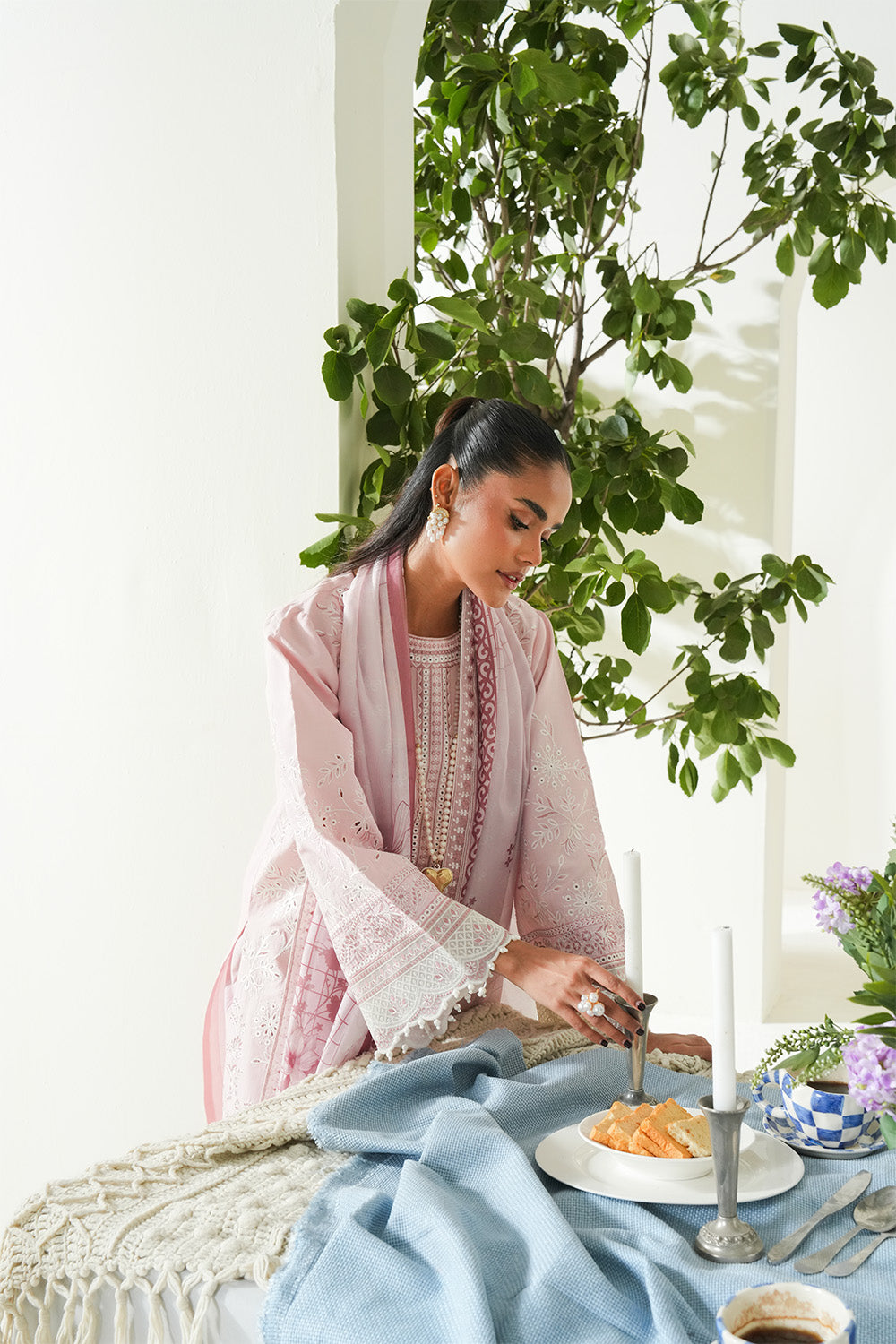 Maryum N Maria | Soiree Lawn | Salmon by Maryam N Maria - Designer Dress - Type: Ladies Clothes - Available at Libayah - 100% Original
