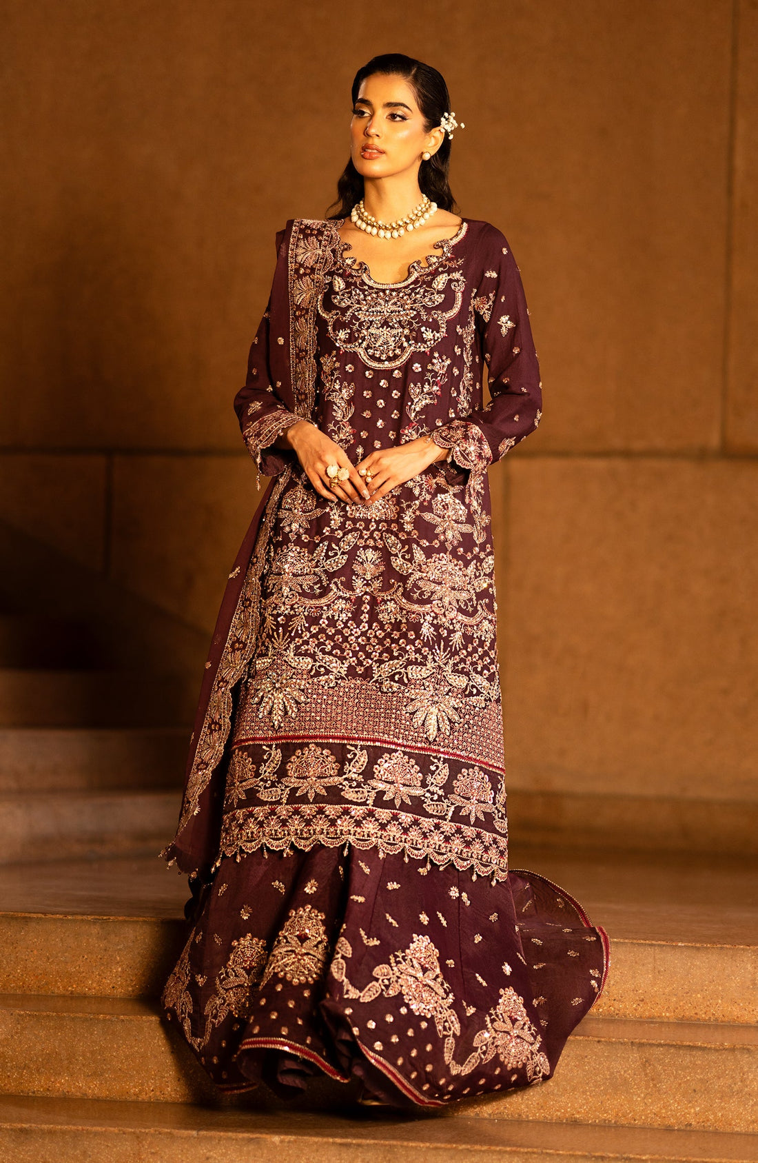 Emaan Adeel | Casabella Wedding Formals | ADIBA by Emaan Adeel - Designer Dress - Type: Ladies Clothes - Available at Libayah - 100% Original