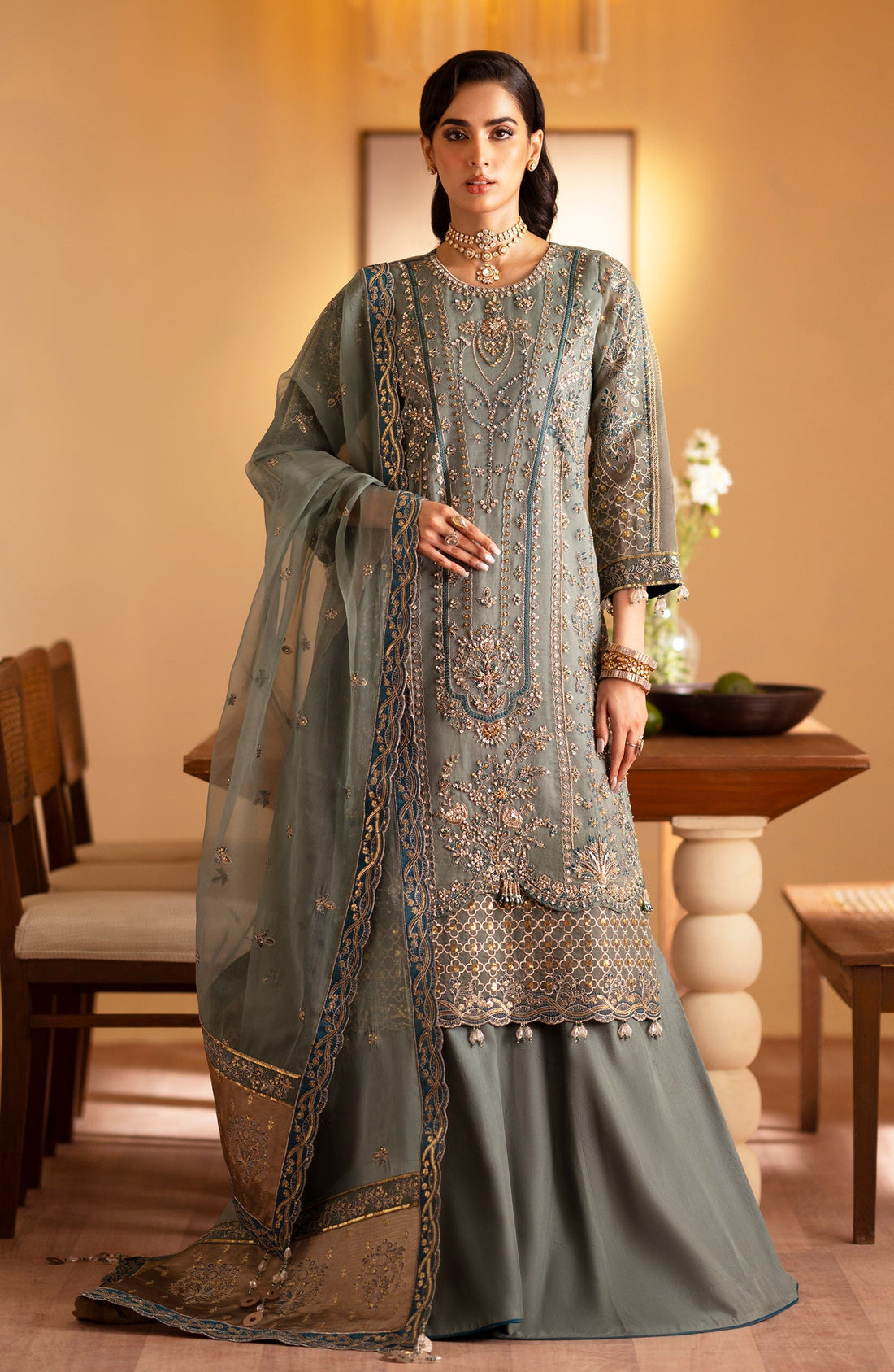 Emaan Adeel | Romansiyyah Luxury Formals 24 | Roheen by Emaan Adeel - Designer Dress - Type: Formal - Available at Libayah - 100% Original