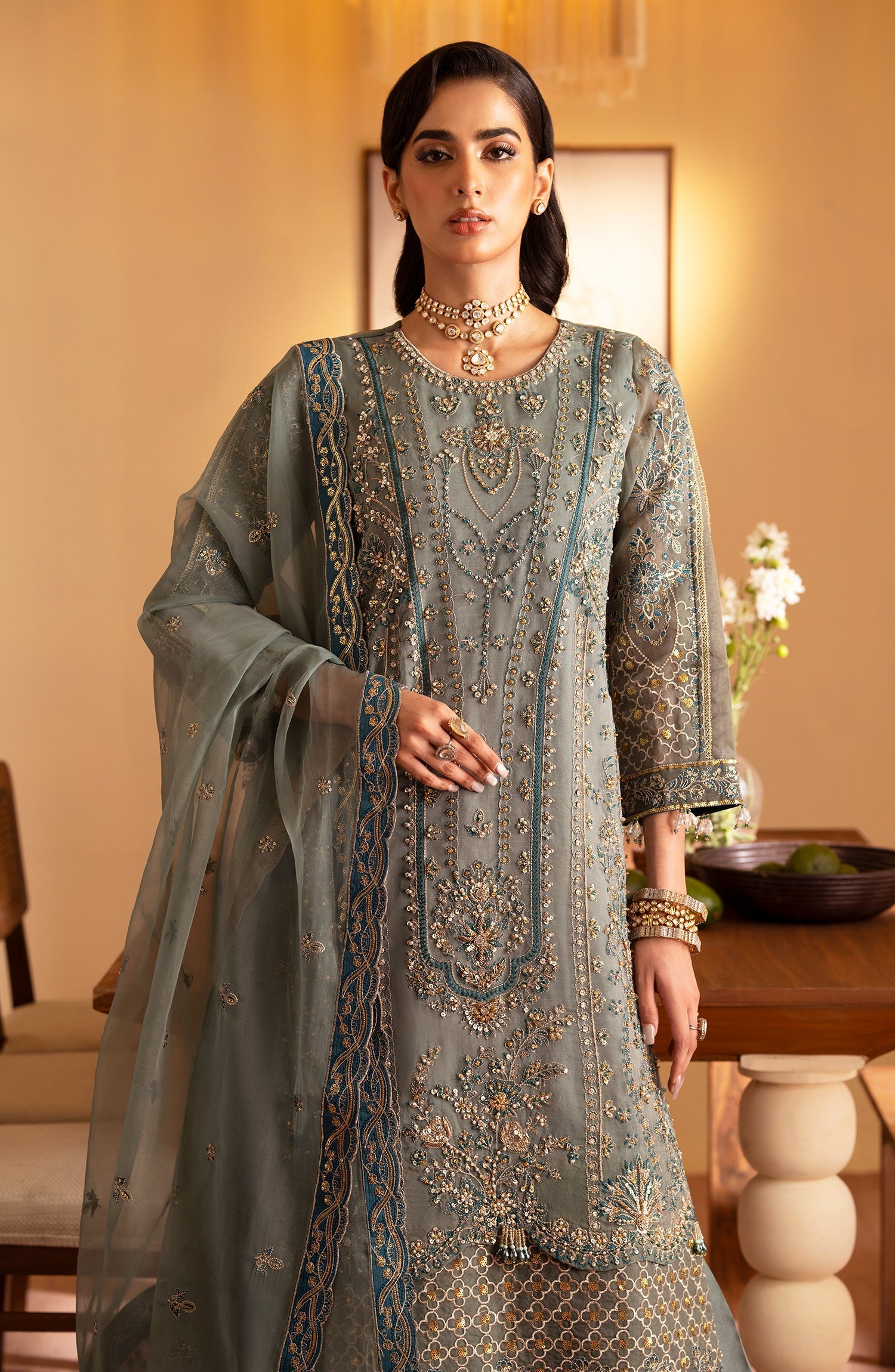 Emaan Adeel | Romansiyyah Luxury Formals 24 | Roheen by Emaan Adeel - Designer Dress - Type: Formal - Available at Libayah - 100% Original