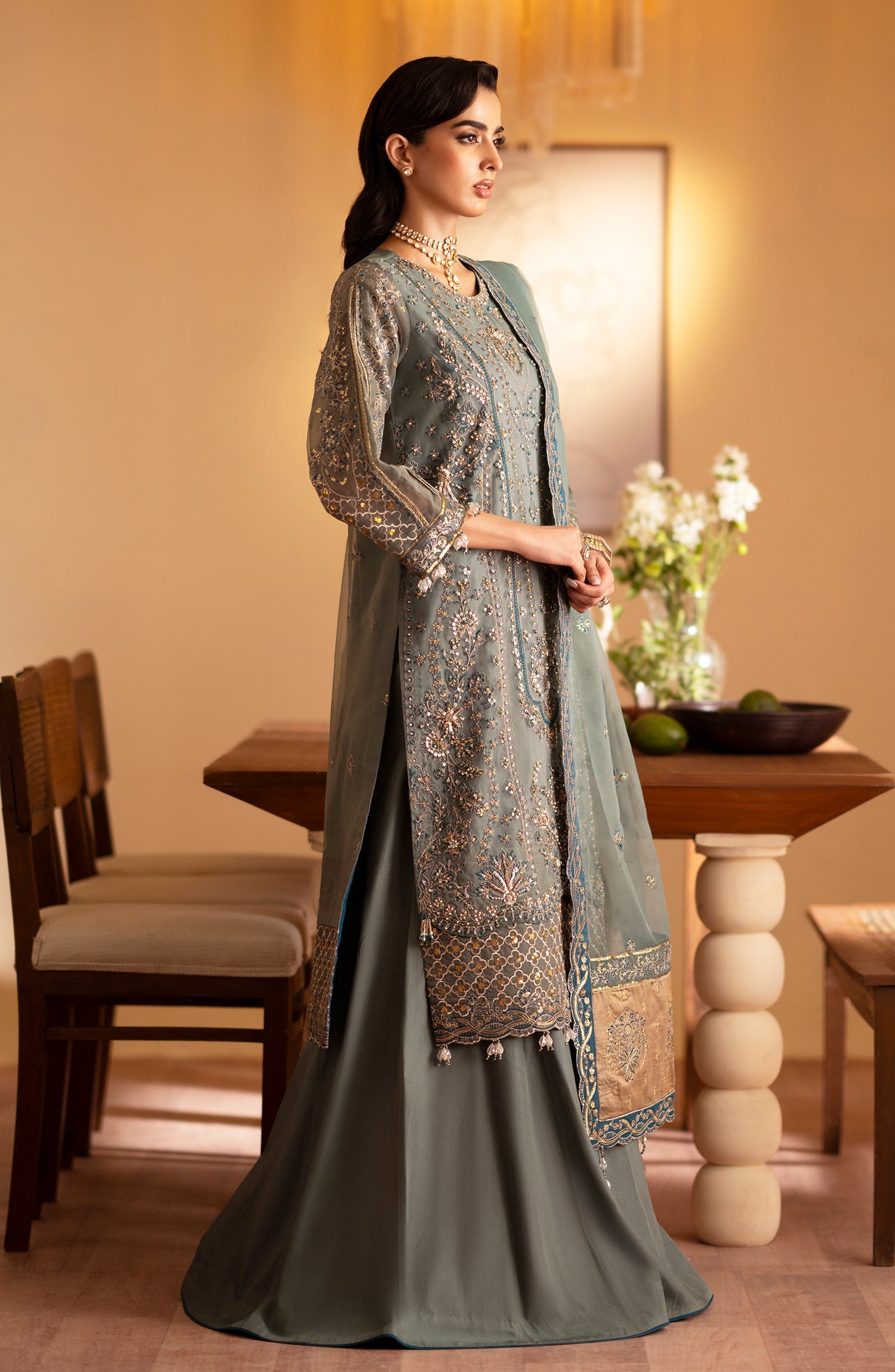 Emaan Adeel | Romansiyyah Luxury Formals 24 | Roheen by Emaan Adeel - Designer Dress - Type: Formal - Available at Libayah - 100% Original