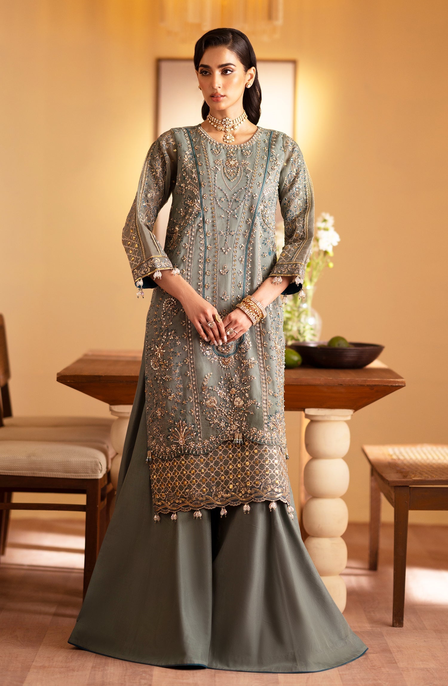 Emaan Adeel | Romansiyyah Luxury Formals 24 | Roheen by Emaan Adeel - Designer Dress - Type: Formal - Available at Libayah - 100% Original