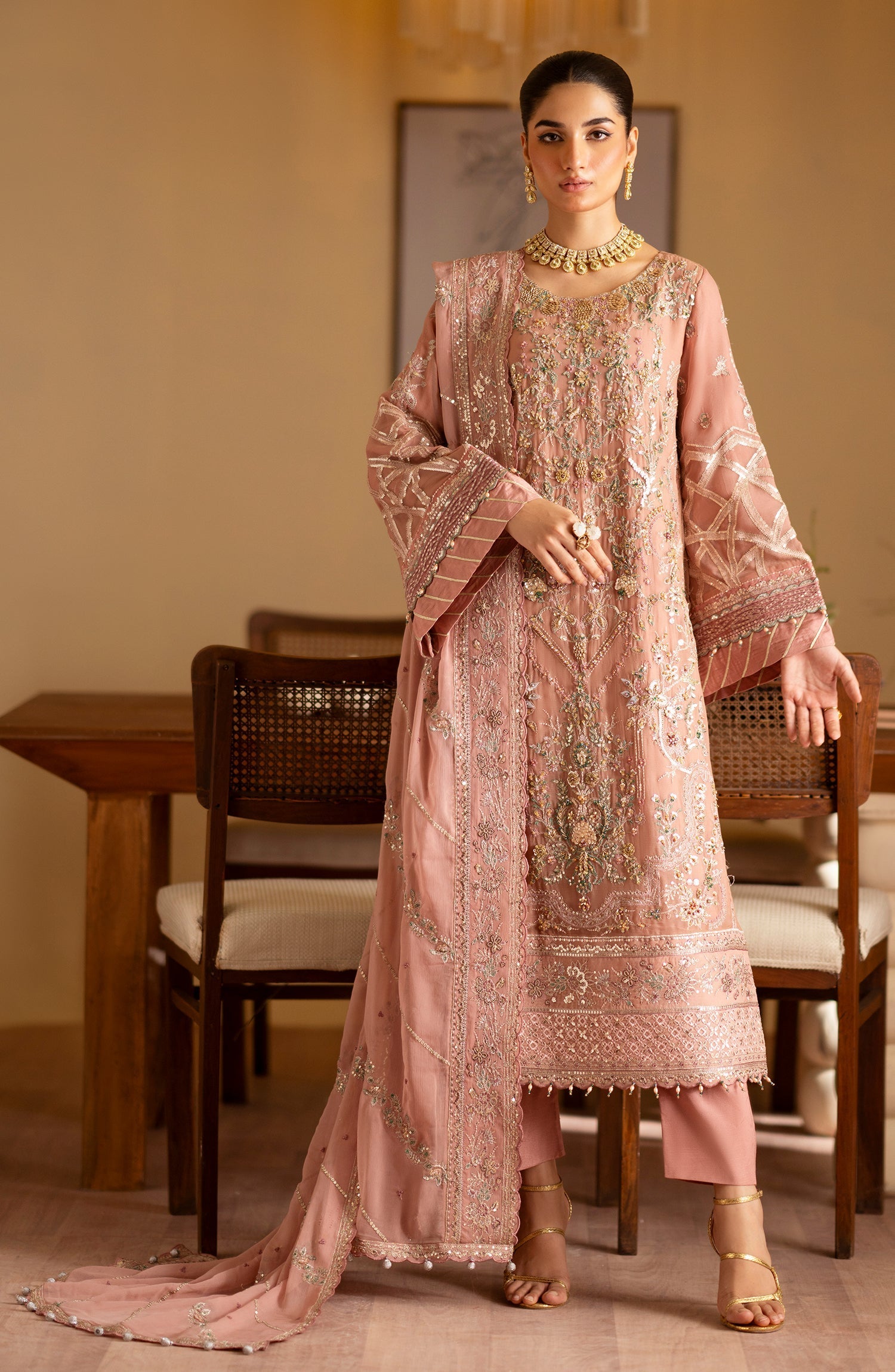 Emaan Adeel | Romansiyyah Luxury Formals 24 | Saleha by Emaan Adeel - Designer Dress - Type: Formal - Available at Libayah - 100% Original