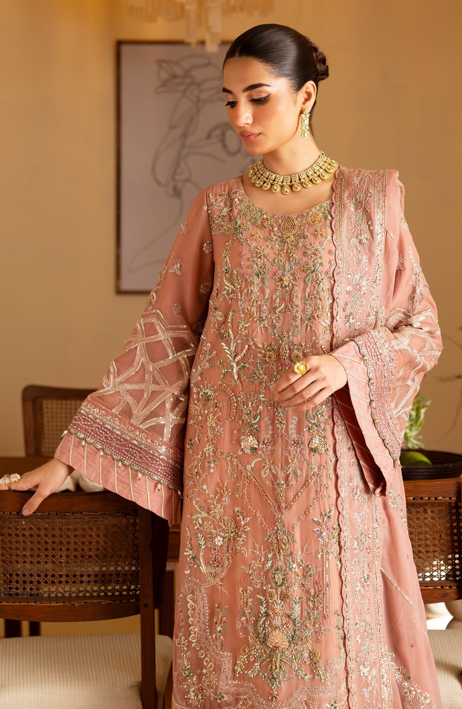 Emaan Adeel | Romansiyyah Luxury Formals 24 | Saleha by Emaan Adeel - Designer Dress - Type: Formal - Available at Libayah - 100% Original