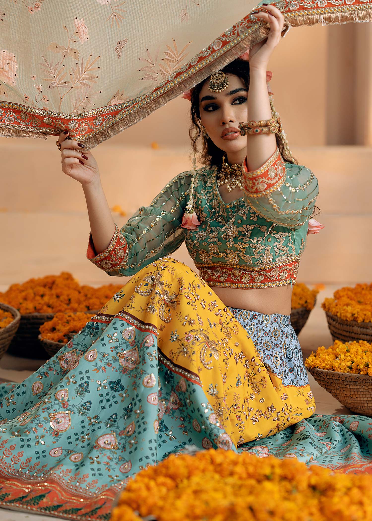 Fozia Khalid | Chamakh Dhamakh Wedding Festivity | Shagun by Fozia Khalid - Designer Dress - Type: Ladies Clothes - Available at Libayah - 100% Original