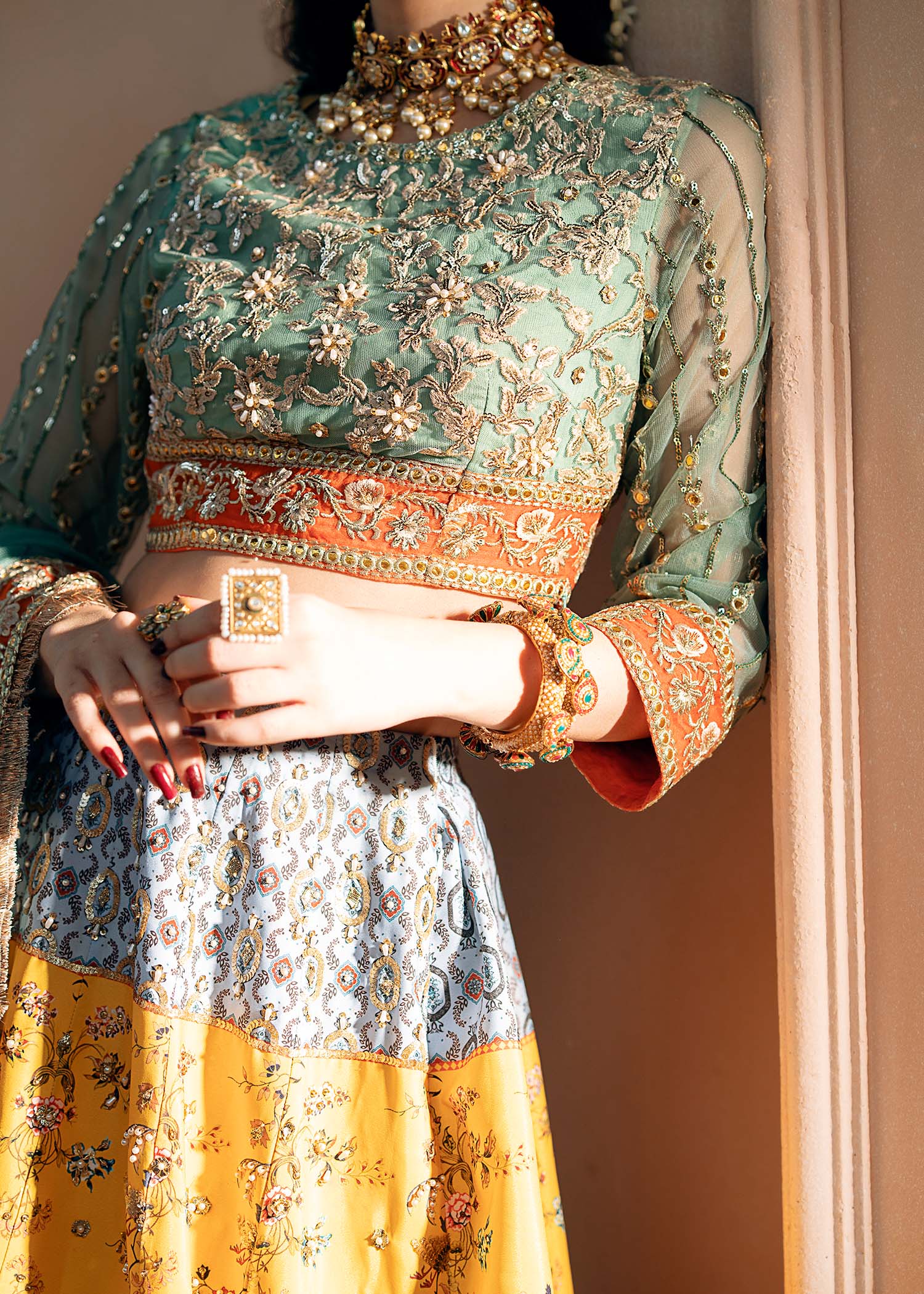 Fozia Khalid | Chamakh Dhamakh Wedding Festivity | Shagun by Fozia Khalid - Designer Dress - Type: Ladies Clothes - Available at Libayah - 100% Original