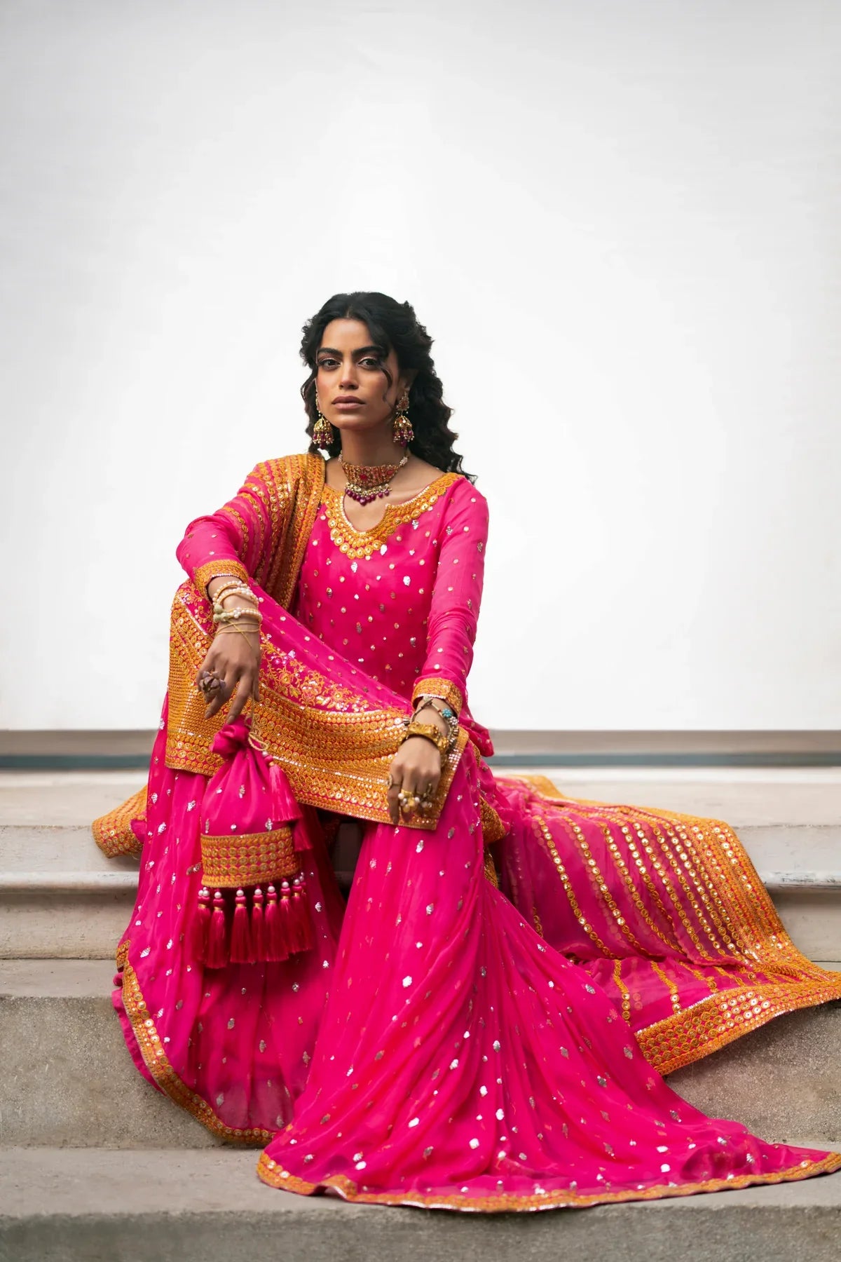 Erum Khan | Mannat Formals | Rangoli by Erum Khan - Designer Dress - Type: Ladies Clothes - Available at Libayah - 100% Original
