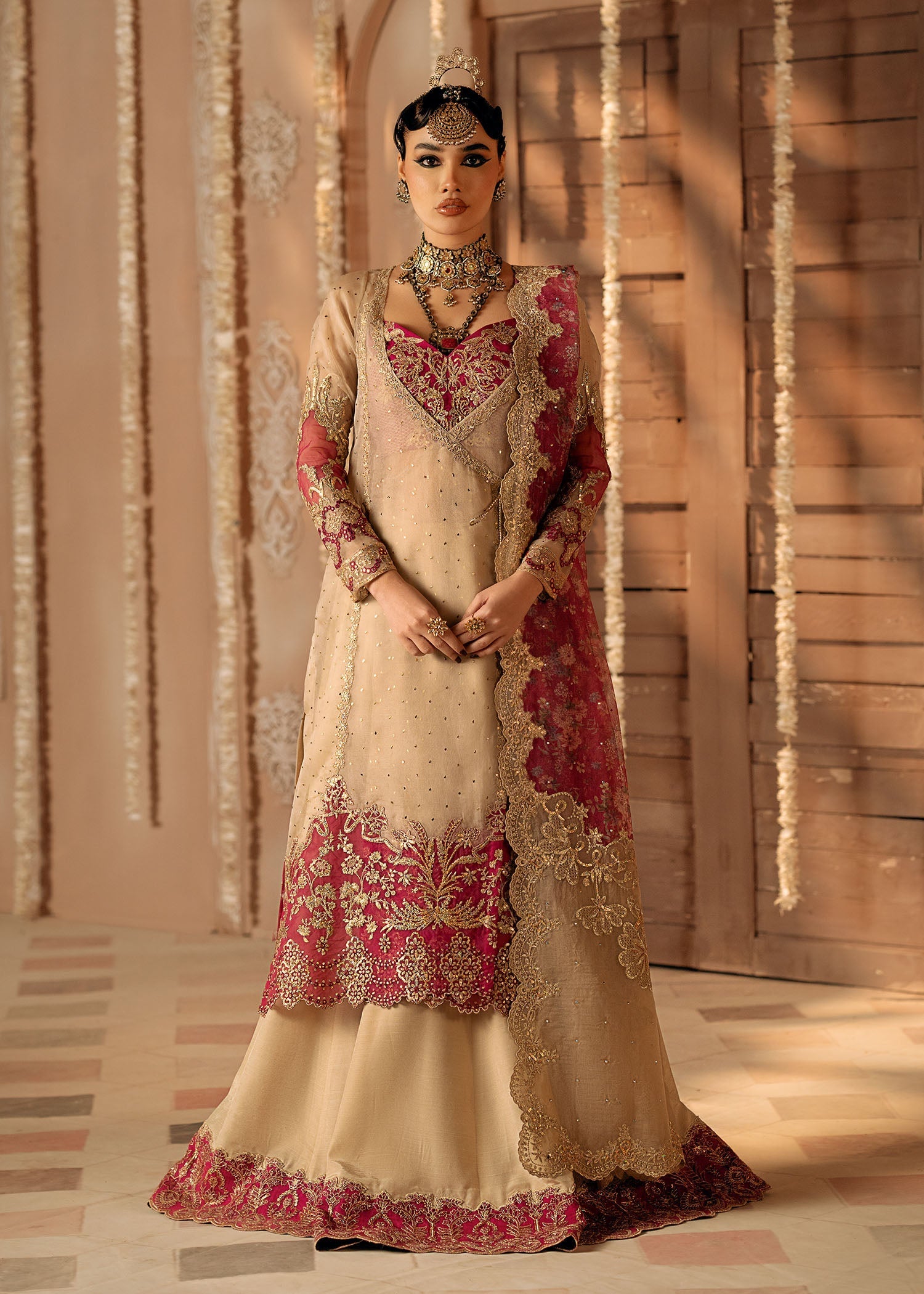 Fozia Khalid | Chamakh Dhamakh Wedding Festivity | Roka by Fozia Khalid - Designer Dress - Type: Ladies Clothes - Available at Libayah - 100% Original