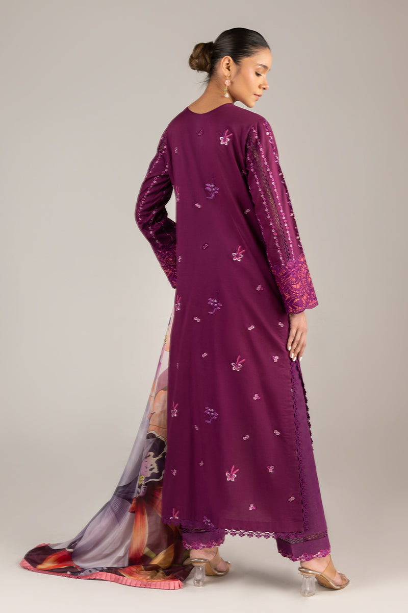 Mushq | Manaram Luxury Lawn 25 | Eternal Beat by Mushq - Designer Dress - Type: Ladies Clothes - Available at Libayah - 100% Original