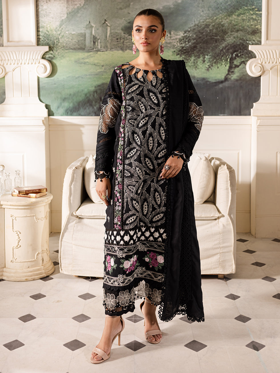 Parishay | Mira Winter |  MW-07 | 3 PC Crepe by Parishay - Designer Dress - Type: Luxury - Available at Libayah - 100% Original