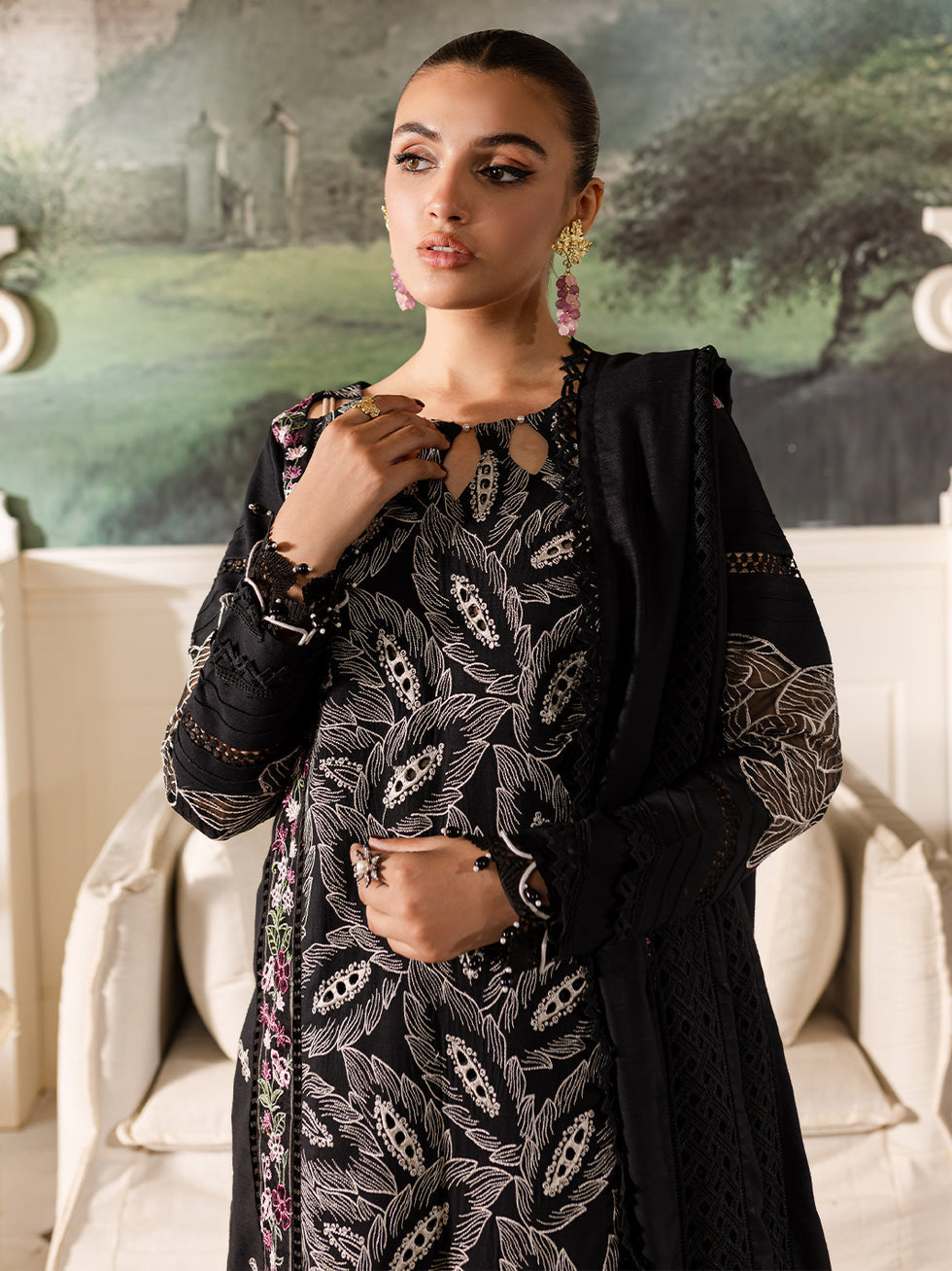 Parishay | Mira Winter |  MW-07 | 3 PC Crepe by Parishay - Designer Dress - Type: Luxury - Available at Libayah - 100% Original